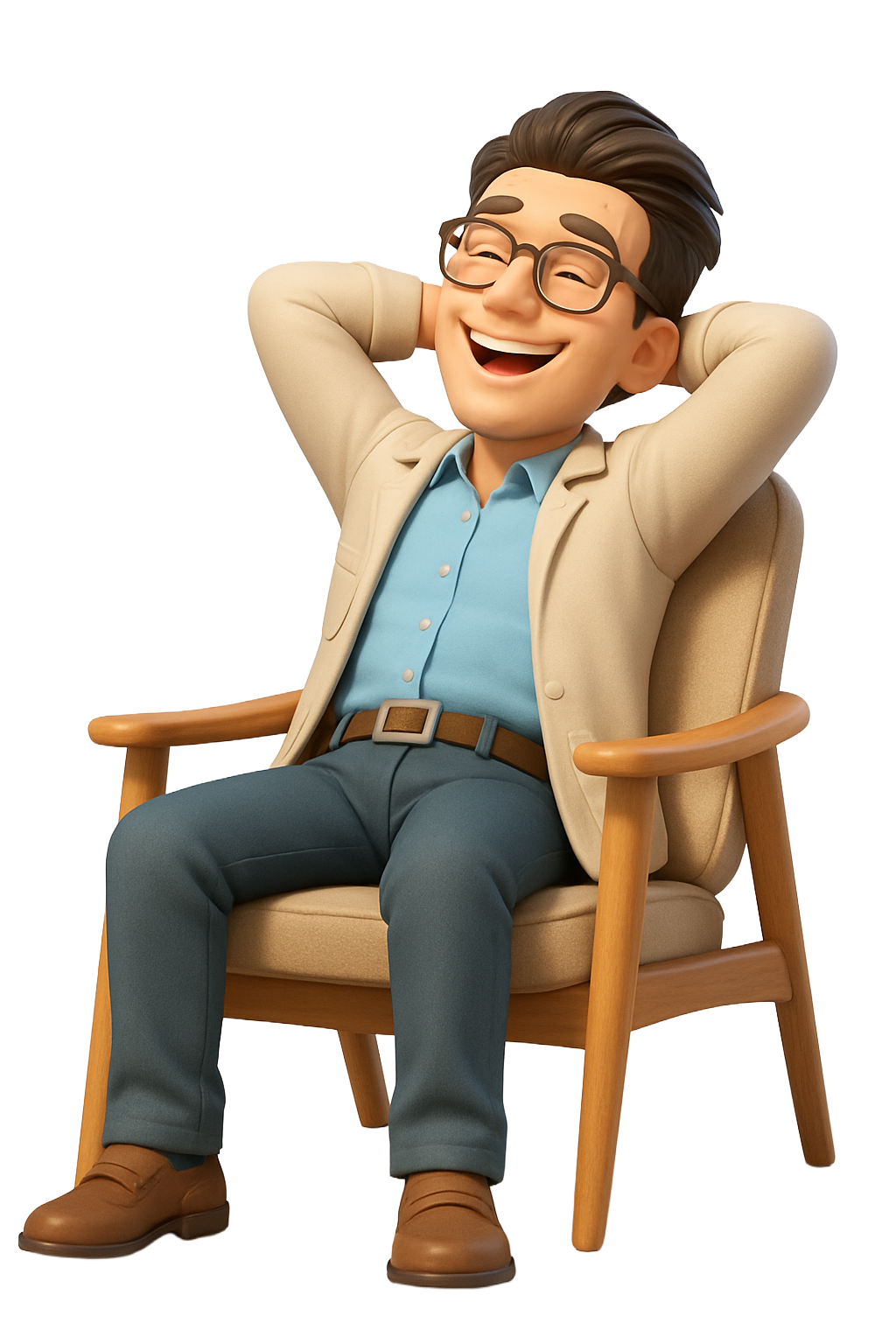 Relaxed professional enjoying work-life balance