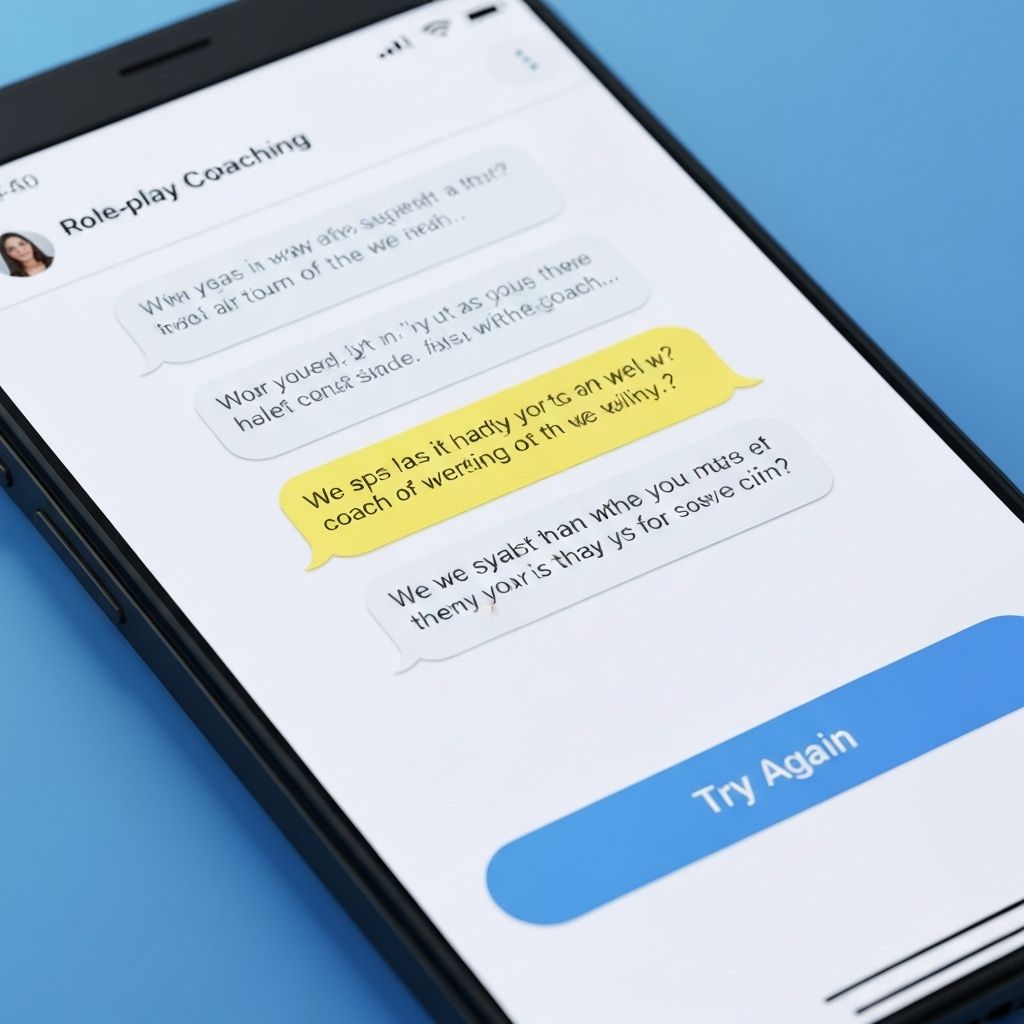 Role-play coaching interface